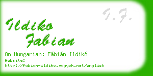 ildiko fabian business card
