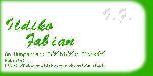 ildiko fabian business card